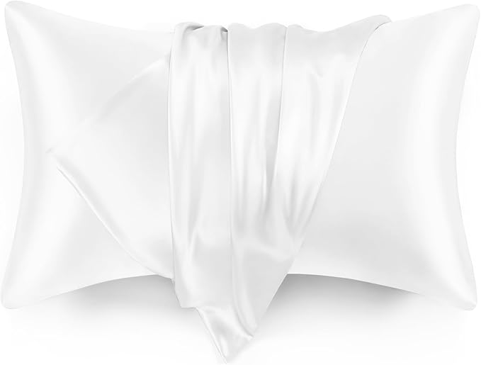 Love's cabin Satin Pillowcase Set of 2 Standard Size 20x26, Cooling Pillow by Lovescabin