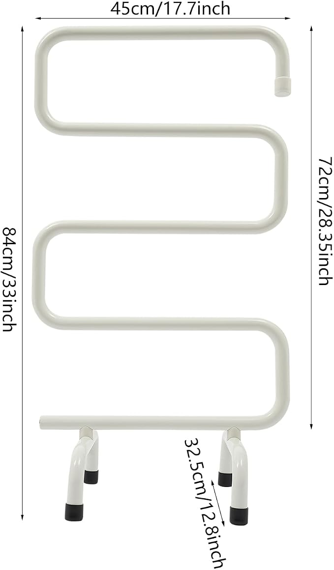 Electric Towel Warmer, S-Shaped Heated Towel Rack - Image 2