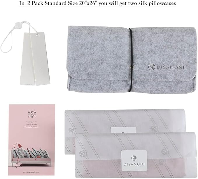 DISANGNI 100% Natural Mulberry Silk Pillow case - Image 3