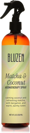 Matcha and Coconut Room and Air Freshener Spray, Non-Aerosol Spray Bottle by BLUZEN