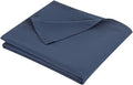 Queen Flat Sheet Only， 90x102Inch Dark Blue by Hotella