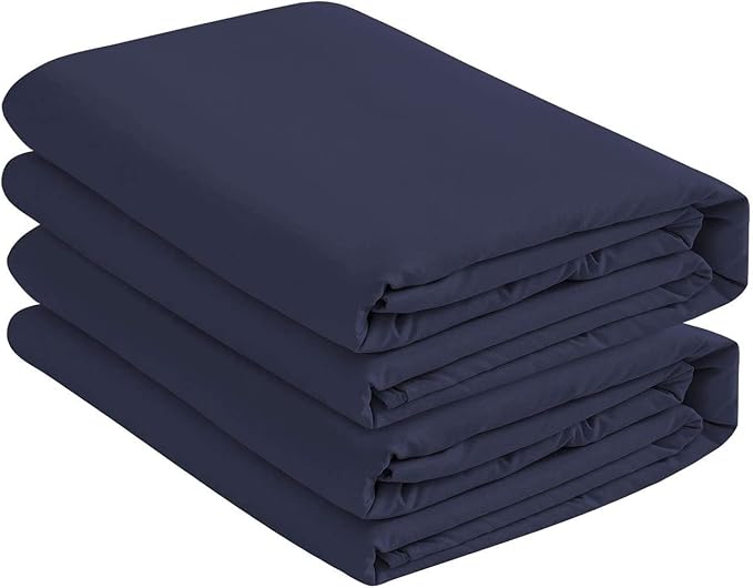 Microfiber 2 Navy Twin XL Fitted Bottom Bed Sheets 1800 Ultra Soft and Comfy by DestinyCrescentBedding