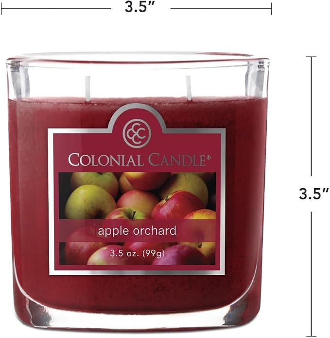 Colonial Candle Apple Orchard Scented Jar Candle, 2 Wick, 3.5 oz, Mottled Wax - Image 4