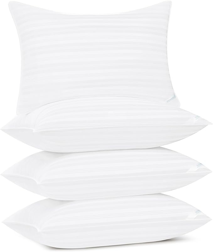 downluxe King Size Pillows Set of 4 – Premium Down Alternative Bed Pillows by Downluxe