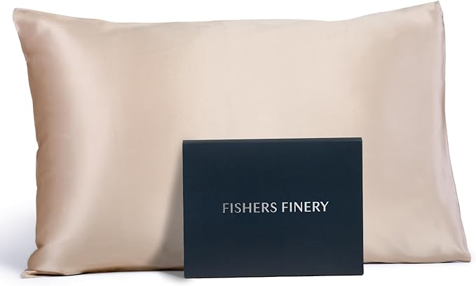Fishers Finery 19mm 100% Pure Mulberry Silk Pillowcase, Quality Tested by FishersFinery