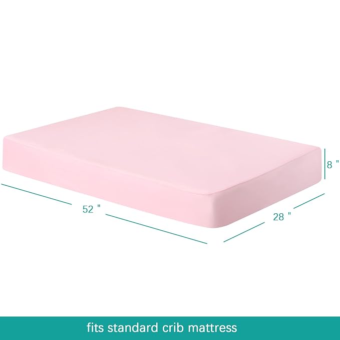 Biloban Crib Sheets Fitted, 2 Pack Sheet Fits Standard Crib Mattress, Neutral - Image 3