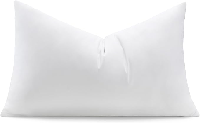 puredown® 12x20 Feather Down Pillow Insert, 1 Pack Lumbar Pillow Insert by Puredown