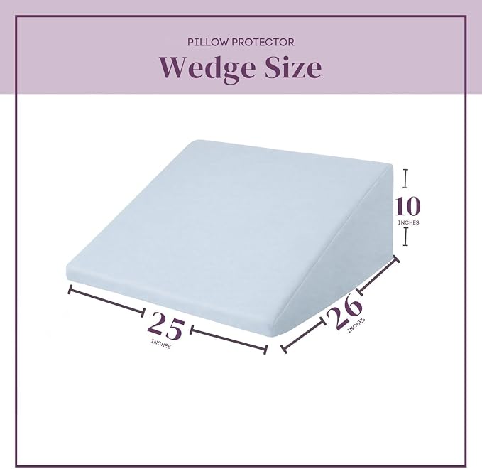 CirclesHome Wedge Pillow Cover 100% Cotton, Zippered Wedge Pillow Case Protector - Image 7