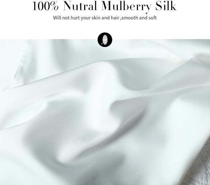 Jocoku 100% Mulberry Silk Pillowcases Set of 2 - Image 2