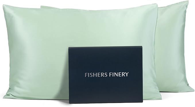 Fishers Finery 25mm 100% Pure Mulberry Silk Pillowcase by FishersFinery