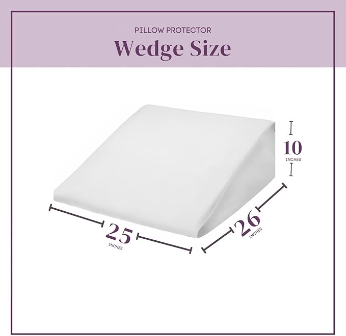 CirclesHome Wedge Pillow Cover 100% Cotton, Zippered Wedge Pillow Case Protector - Image 2