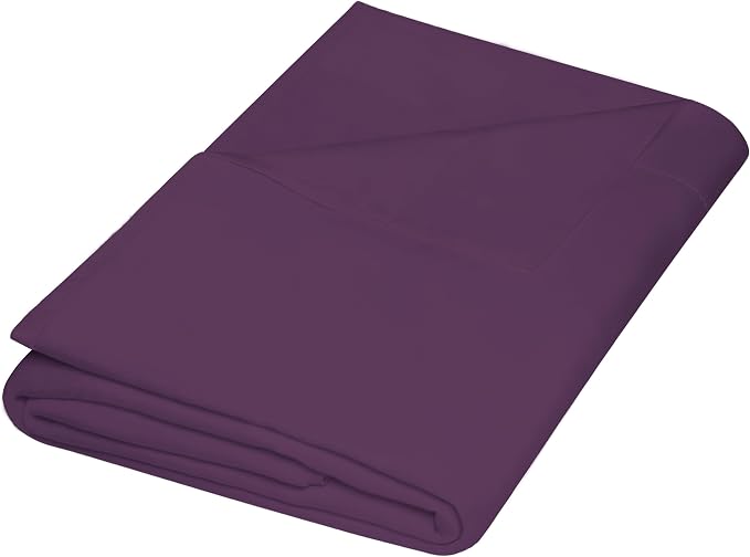 ZPECC Queen Flat Sheet Only 1 Pack, Durable Dark Purple Top Bed Sheets by ZPECC-ABrandThatHasBeenFocusedOnBabyProductsFor18Years