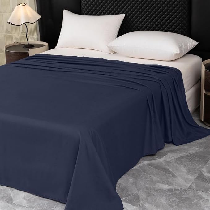 Microfiber Queen Bedding Flat Sheet, Ultra Soft and Wrinkle, Stain Resistant - Image 3
