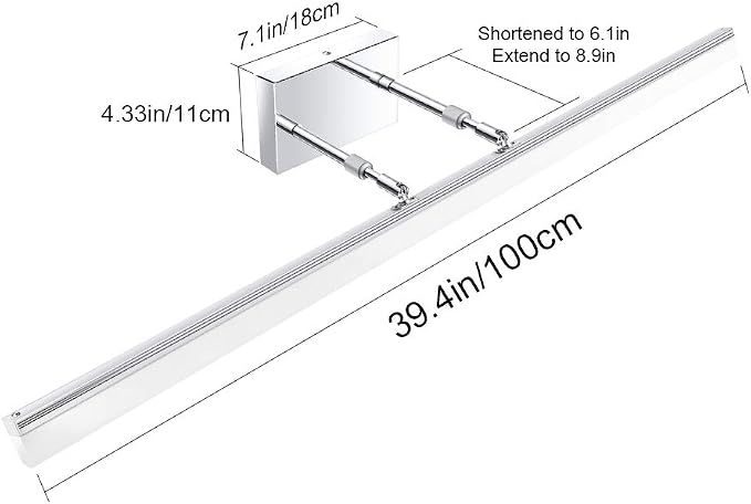 Aipsun 40 inch Modern LED Vanity Lights Adjustable Bathroom Light Fixtures Over - Image 7