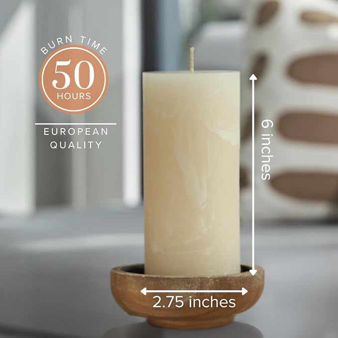 Simply Soson 3x6 in. Ivory Scented Candles Set of 3 - Image 2