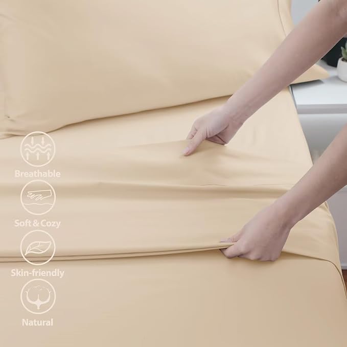 2-Pack Cotton Queen Flat Sheet Only, 600 Thread Count 100% Egyptian Cotton Top - Image 5