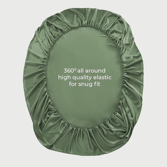 LINENWALAS Fitted Sheet Only Viscose Derived from Bamboo, Bottom Sheet - Image 5