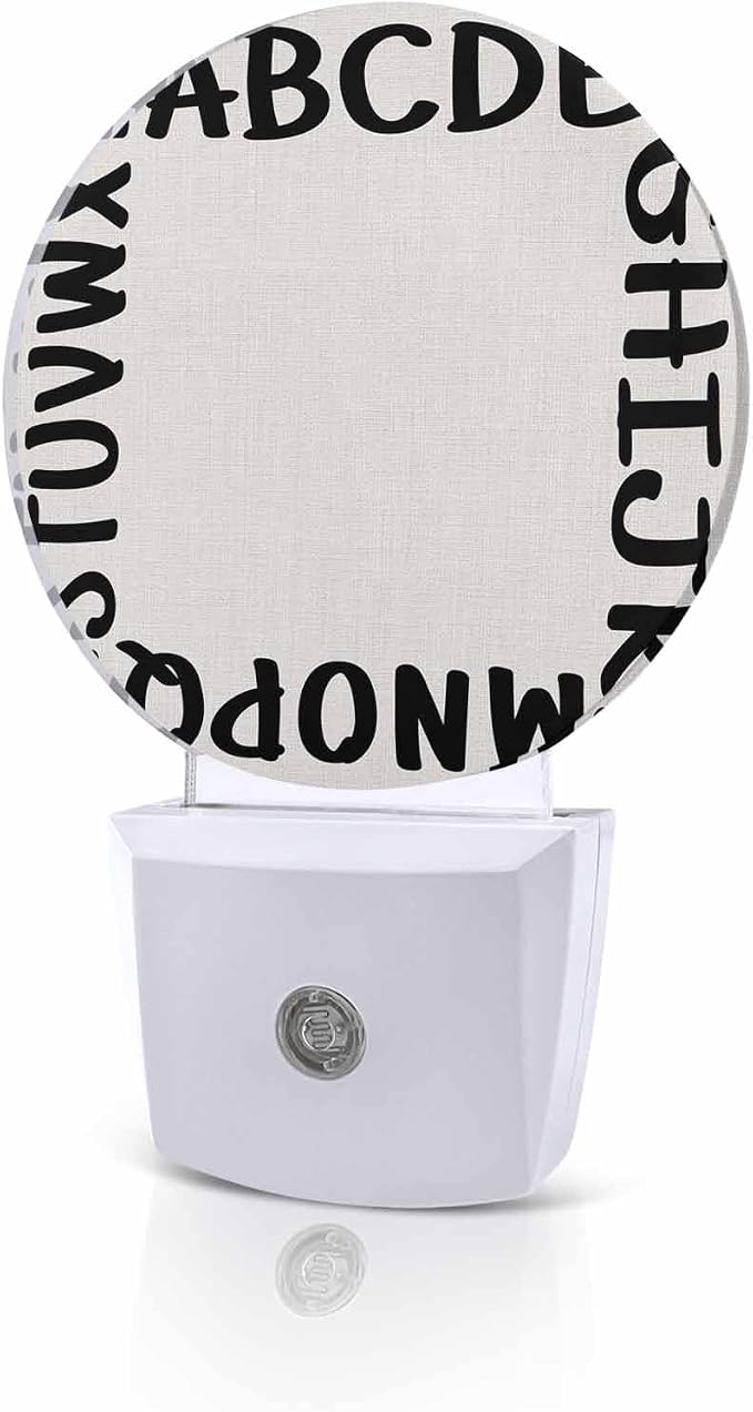 Night Lights Auto Sensor Alphabet Night Light Beige Modern Minimalist Letter by Home+L6