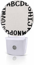 Night Lights Auto Sensor Alphabet Night Light Beige Modern Minimalist Letter by Home+L6