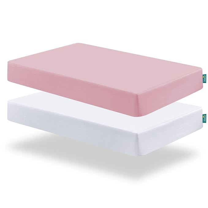 Biloban Pack and Play Sheets Fitted, 2 Pack Pack and Play Sheet Fits by Bilobanbabybedding