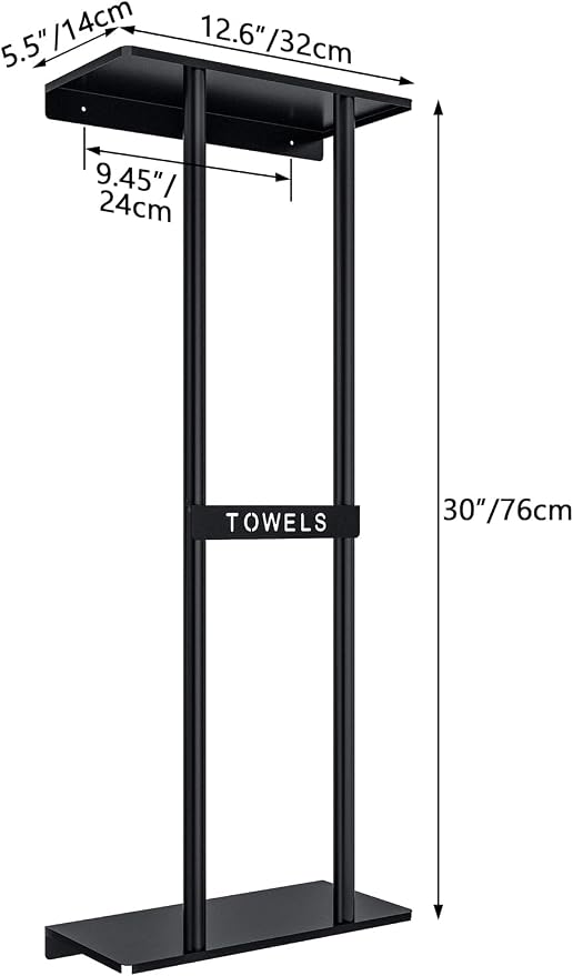 STWWO Towel Racks for Bathroom, Bathroom Towel Storage Wall Mounted 30 inch - Image 4