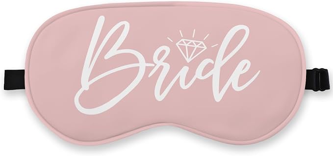 Bride Silk Eye Mask for Sleeping, Bride Eye Mask, Bridal Shower Gifts Blindfold by QLMX