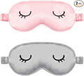Cute Sleep Mask for Kids, 2 Pack Silk Sleeping Eye Cover Adjustable Mask Night by Mukveitn