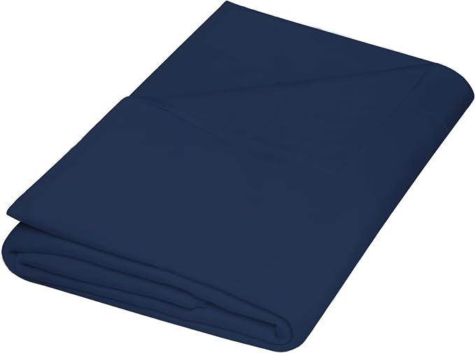 ZPECC King Flat Sheet Only 1 Pack, Durable Navy Top Bed Sheets Hypoallergenic by ZPECC-ABrandThatHasBeenFocusedOnBabyProductsFor18Years