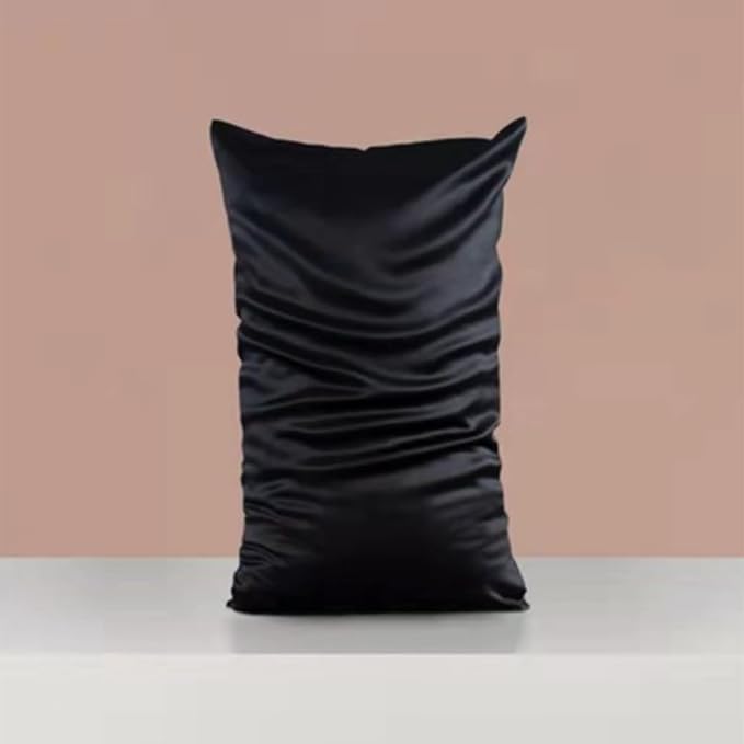 Hypoallergenic Pillow Case Made in USA, Premium Black Silk Pillow Cases - Image 5