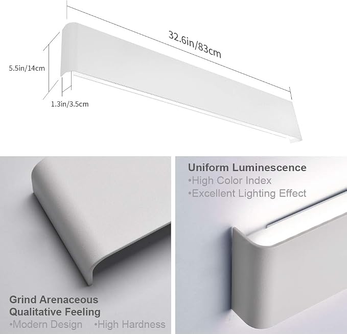 Aipsun 32.6 inch Modern Vanity Light Fixtures LED Bathroom Wall Light Up and - Image 6