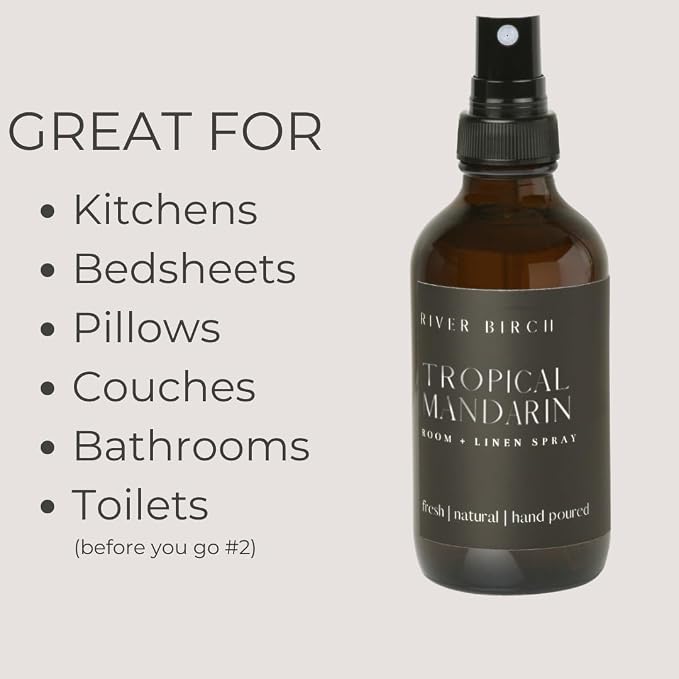 River Birch Tropical Mandarin Scented Linen and Room Spray | Home Fragrance | 4 - Image 5