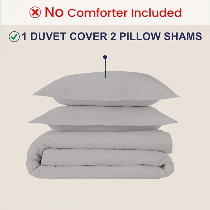 Kotton Culture 3 Pc Duvet Cover King Size Set-100% Egyptian Cotton 600 Thread - Image 2