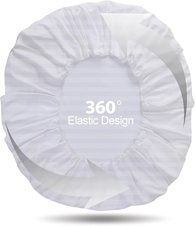 100% Egyptian Cotton Fitted Sheet Twin XL/Split King Size, 600 Thread Count - Image 7