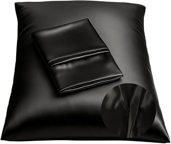 BLISSFORD Black Satin Pillowcase by BLISSFORD