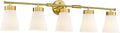Bathroom Light Fixture, HWH 5-Light Bathroom Vanity Light Brushed Gold Vanity by HWHINVESTMENT