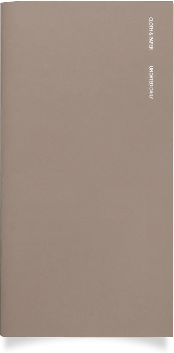 Cloth & Paper Travel Notebook | Undated Daily Planner – Verona | A5 Slim Daily by ClothandPaper