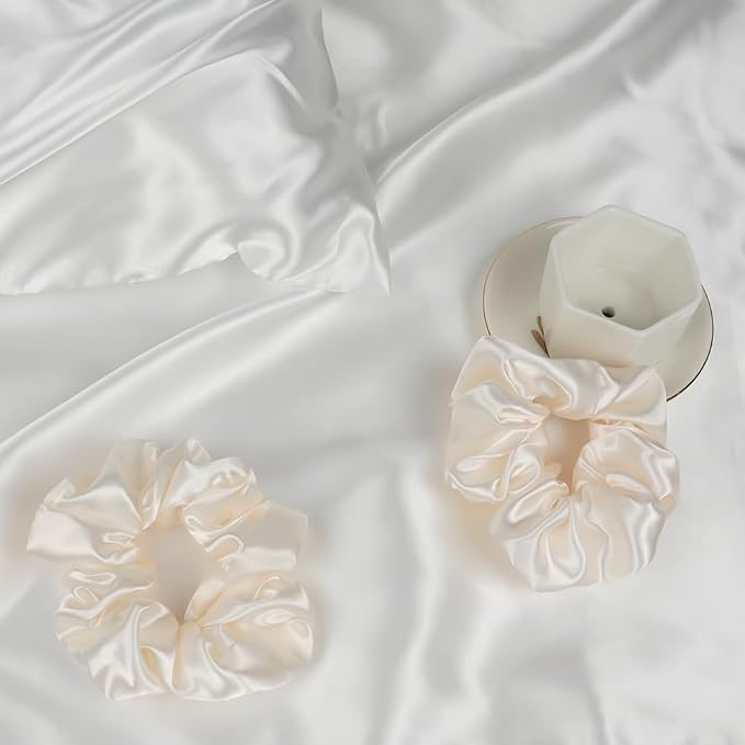 AUAUY 2 Pack Satin Silk Pillowcase, 19.69x29.53inches Silk Pillowcases - Image 8