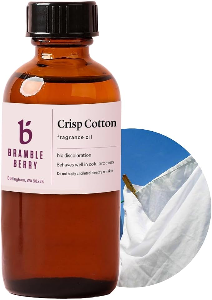 Bramble Berry Crisp Cotton Fragrance Oil 2 oz | Fresh Clean Scent by BrambleBerry