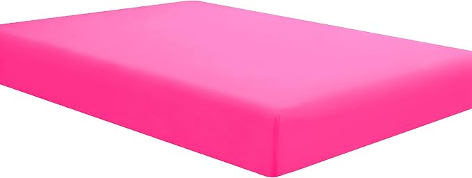 Sfoothome Hot Pink Fitted Sheet, 14 Inch Pocket Deep, Microfiber Sheets by Sfoothome