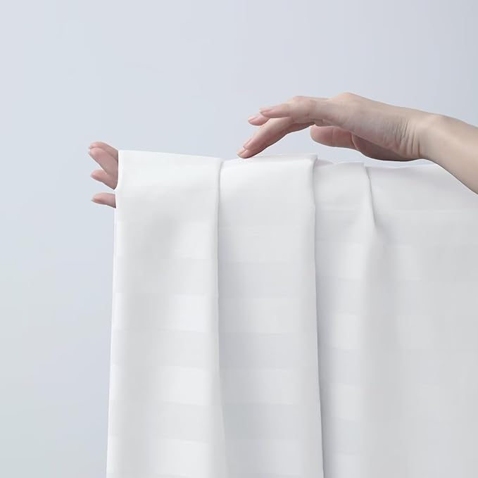 2-Pack Cotton Queen Flat Sheet Only, 600 Thread Count 100% Egyptian Cotton Top - Image 4