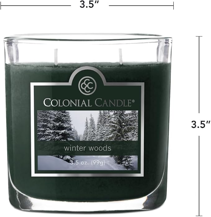 Colonial Candle Winter Woods Scented Jar Candle, 2 Wick, 3.5 oz, Mottled Wax - Image 5