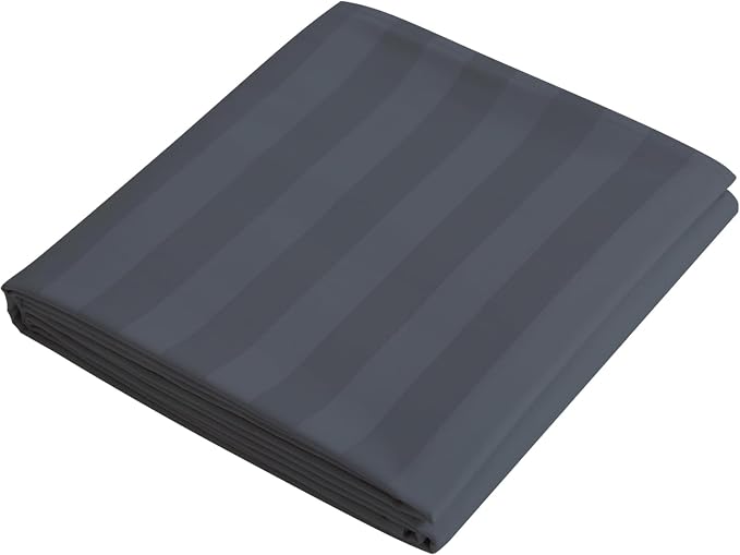 Flat Sheet Only Twin Size, 400 TC 100% Egyptian Cotton Flat Sheet Striped by ShunjieHome