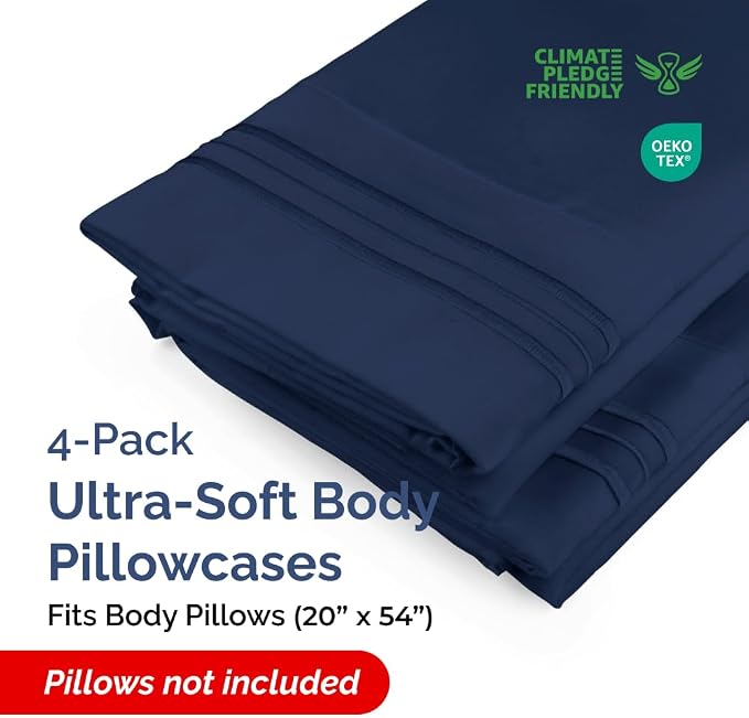 Body Pillowcases Set of 4-20x54 Long Body Pillow Case - Image 2