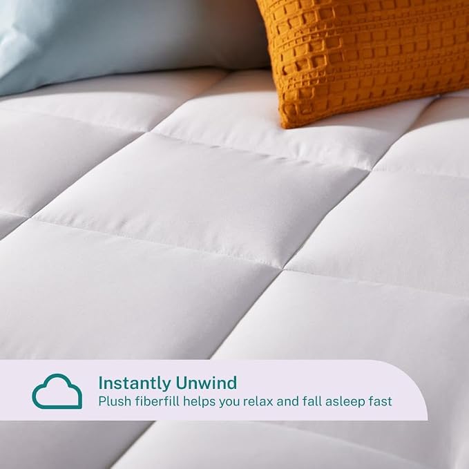 Sleep Innovations Dual Layer 4 Inch Memory Foam Mattress Topper, King Size - Image 6
