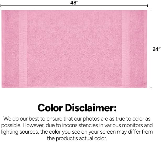 Avalon Towels Bath Towels for Bathroom 100% Cotton Pink Bathroom Towels Pack of - Image 8