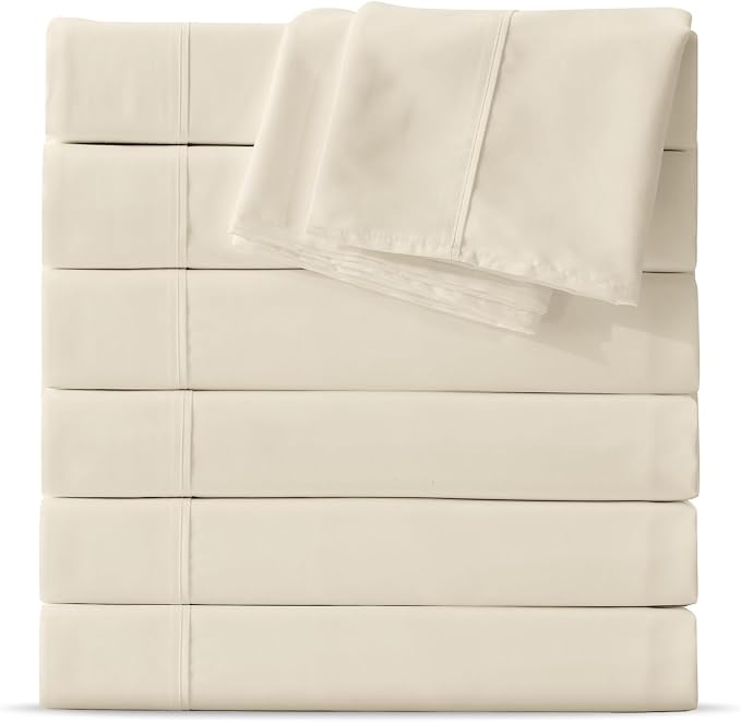 Maple&Stone Twin Flat Sheet 6 Pack, Premium Soft & Breathable, Brushed by MapleStone