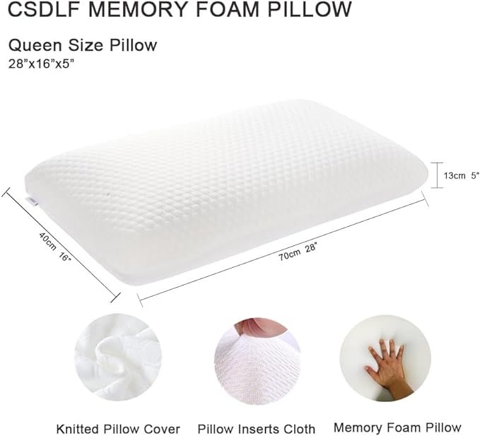 CSDLF Memory Foam Bed Pillows, Pillow - Image 2