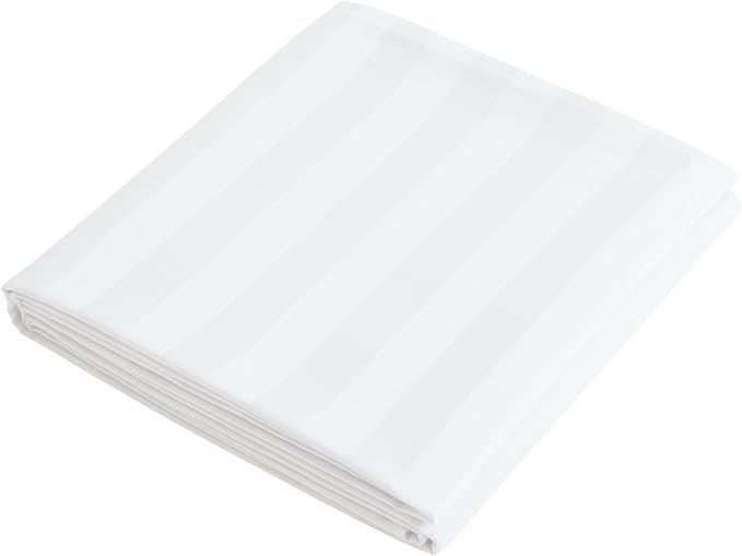 Flat Sheet Only Cal King Size, 400 TC 100% Egyptian Cotton Flat Sheet Striped by ShunjieHome