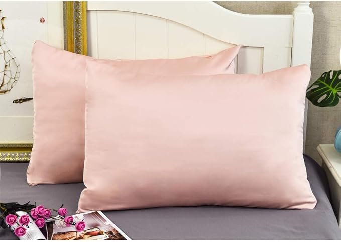 Jocoku 100% Mulberry Silk Pillowcases Set of 2 - Image 2