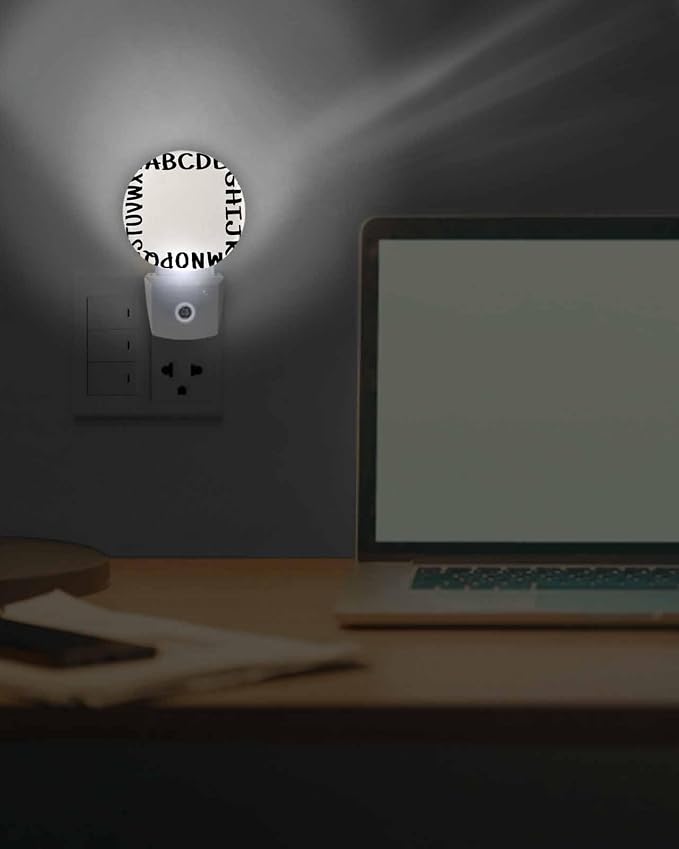 Night Lights Auto Sensor Alphabet Night Light Beige Modern Minimalist Letter - Image 7